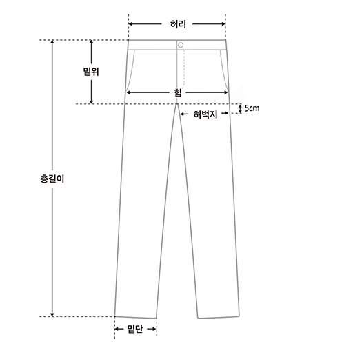 사이즈 차트 가이드 이미지